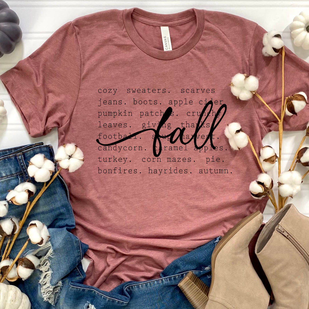 Fall Words Tee