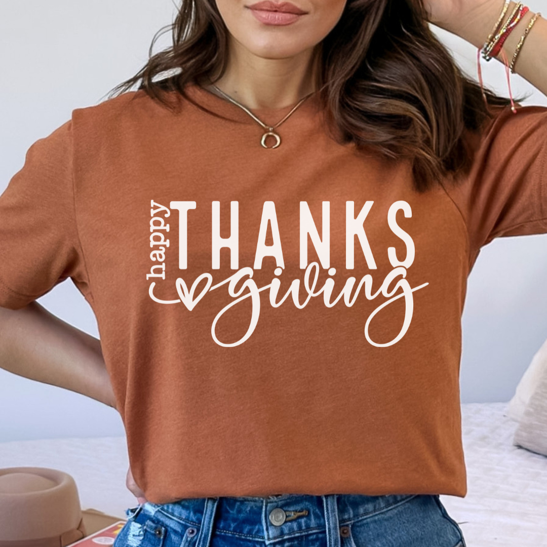 Happy Thanksgiving Heart Tee