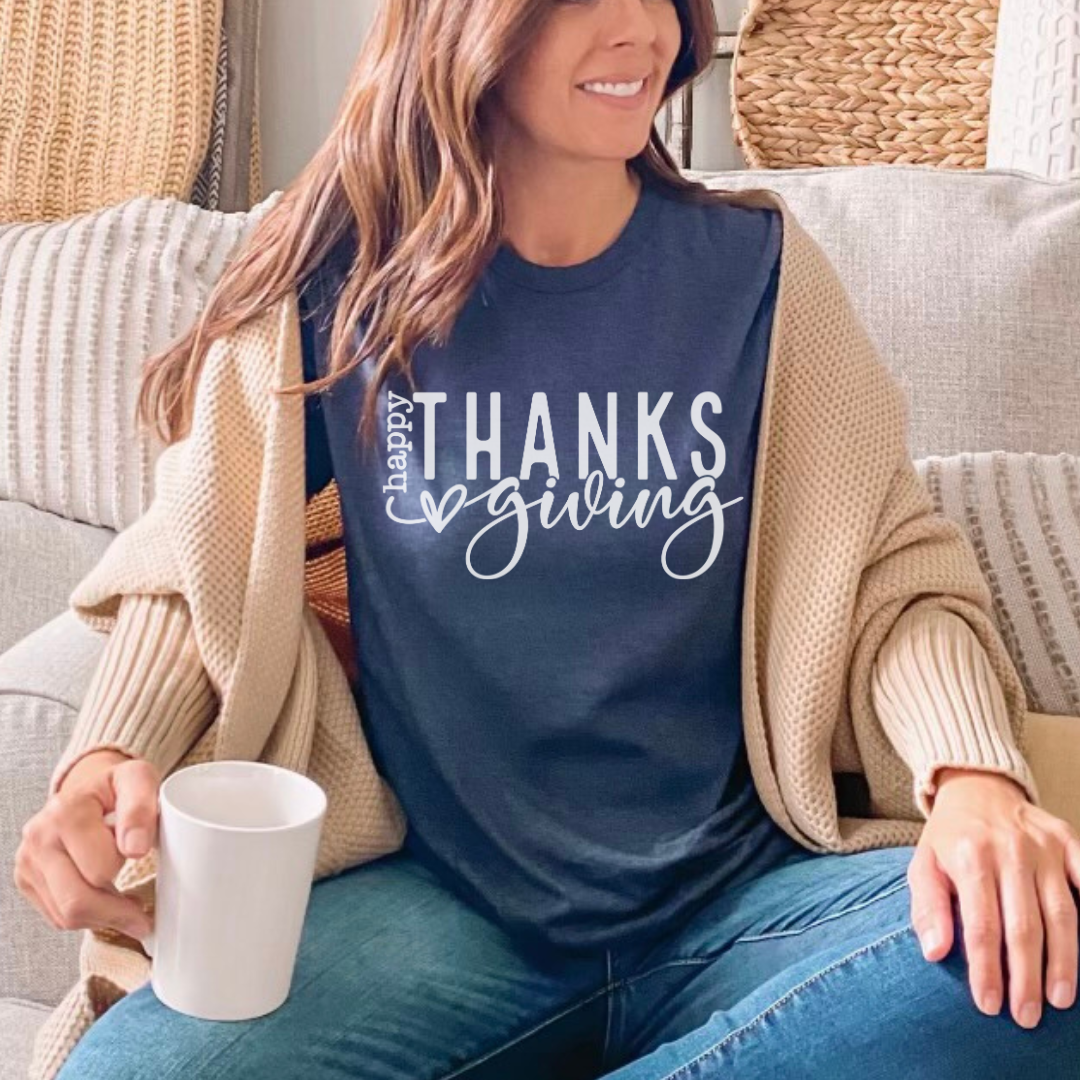 Happy Thanksgiving Heart Tee