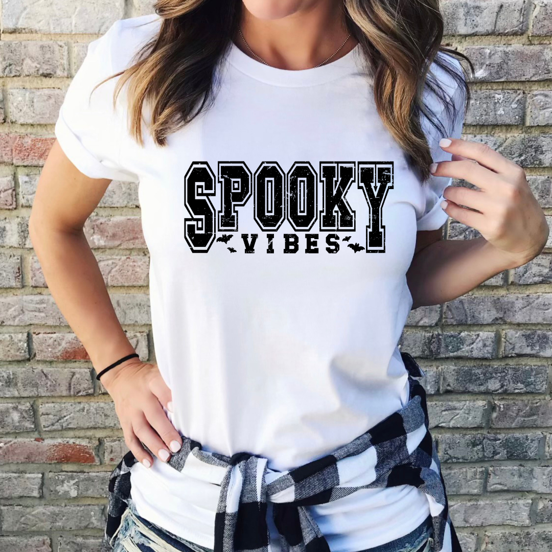 Spooky Vibes Distressed Tee