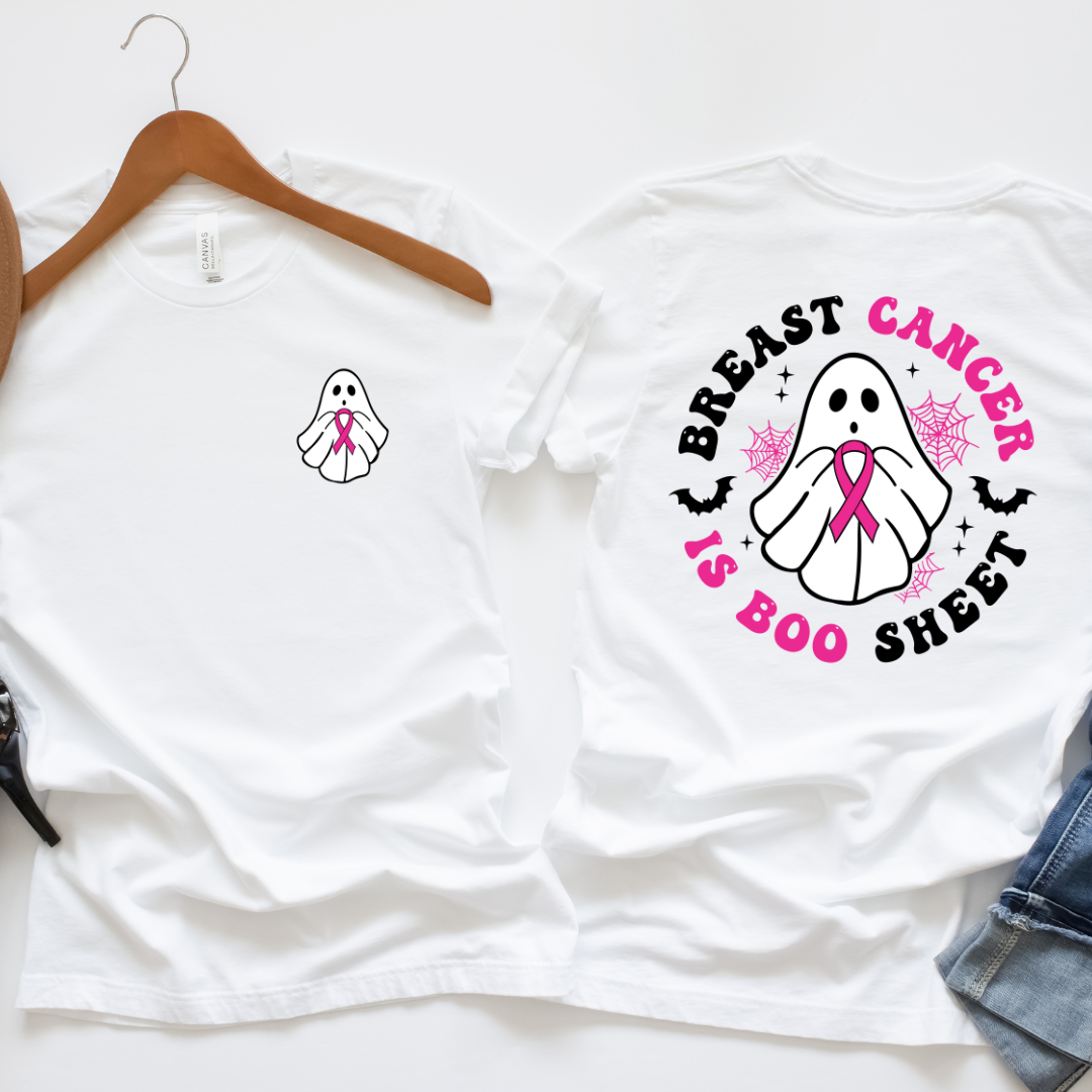 Breast Cancer Is Boo Sheet Double Sided Tee