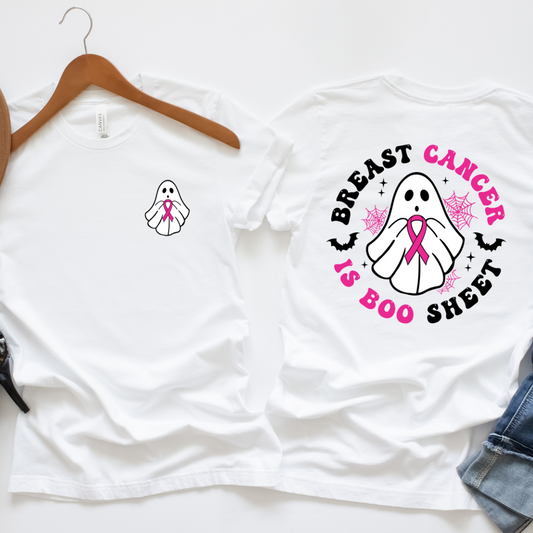 Breast Cancer Is Boo Sheet Double Sided Tee