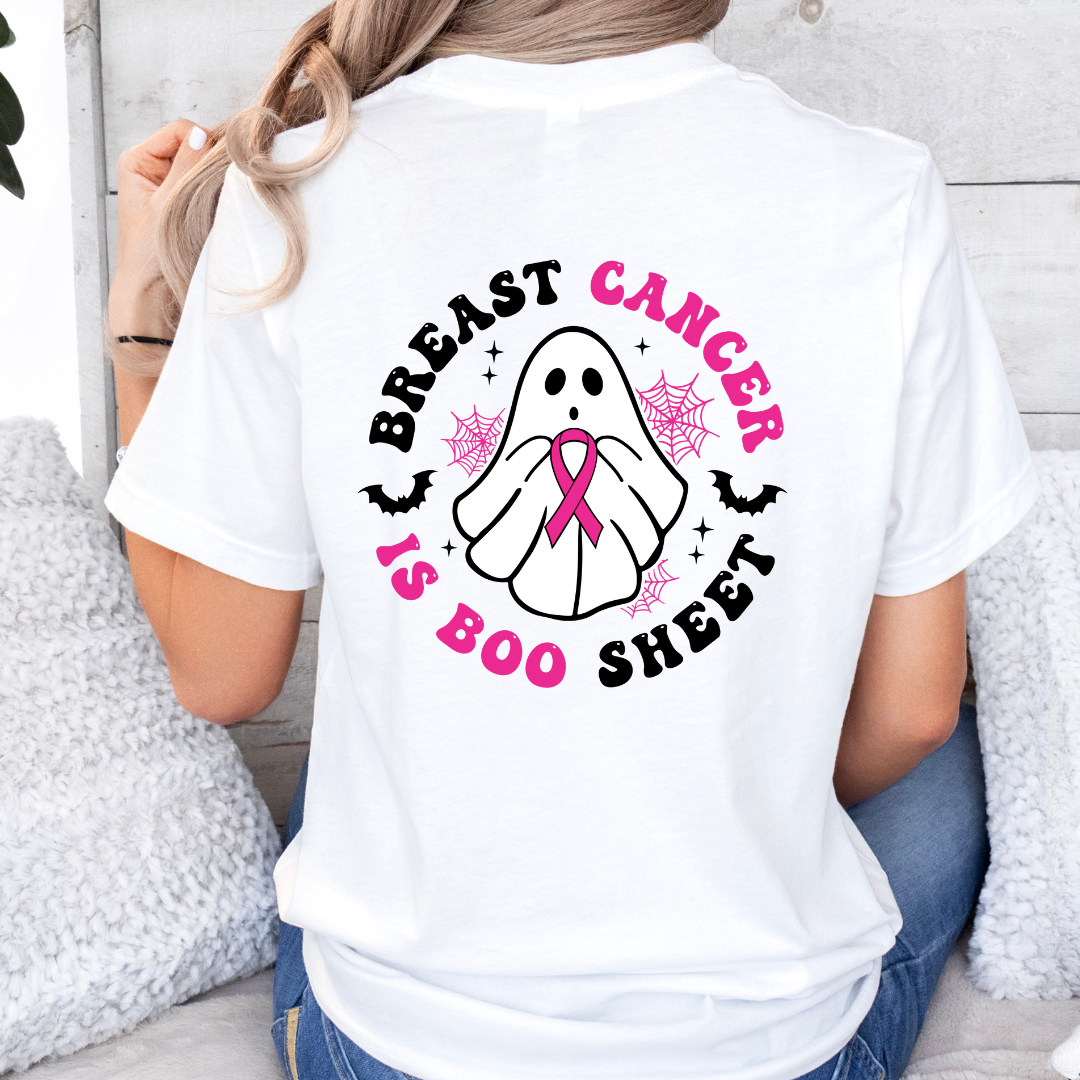 Breast Cancer Is Boo Sheet Double Sided Tee