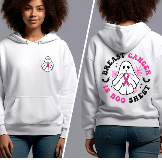 Breast Cancer is Boo Sheet Double Sided Hoodie