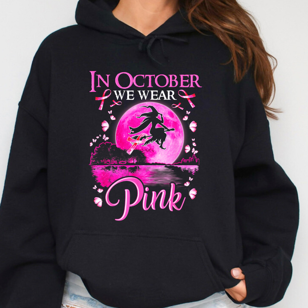 In October We wear Pink Witch Hoodie