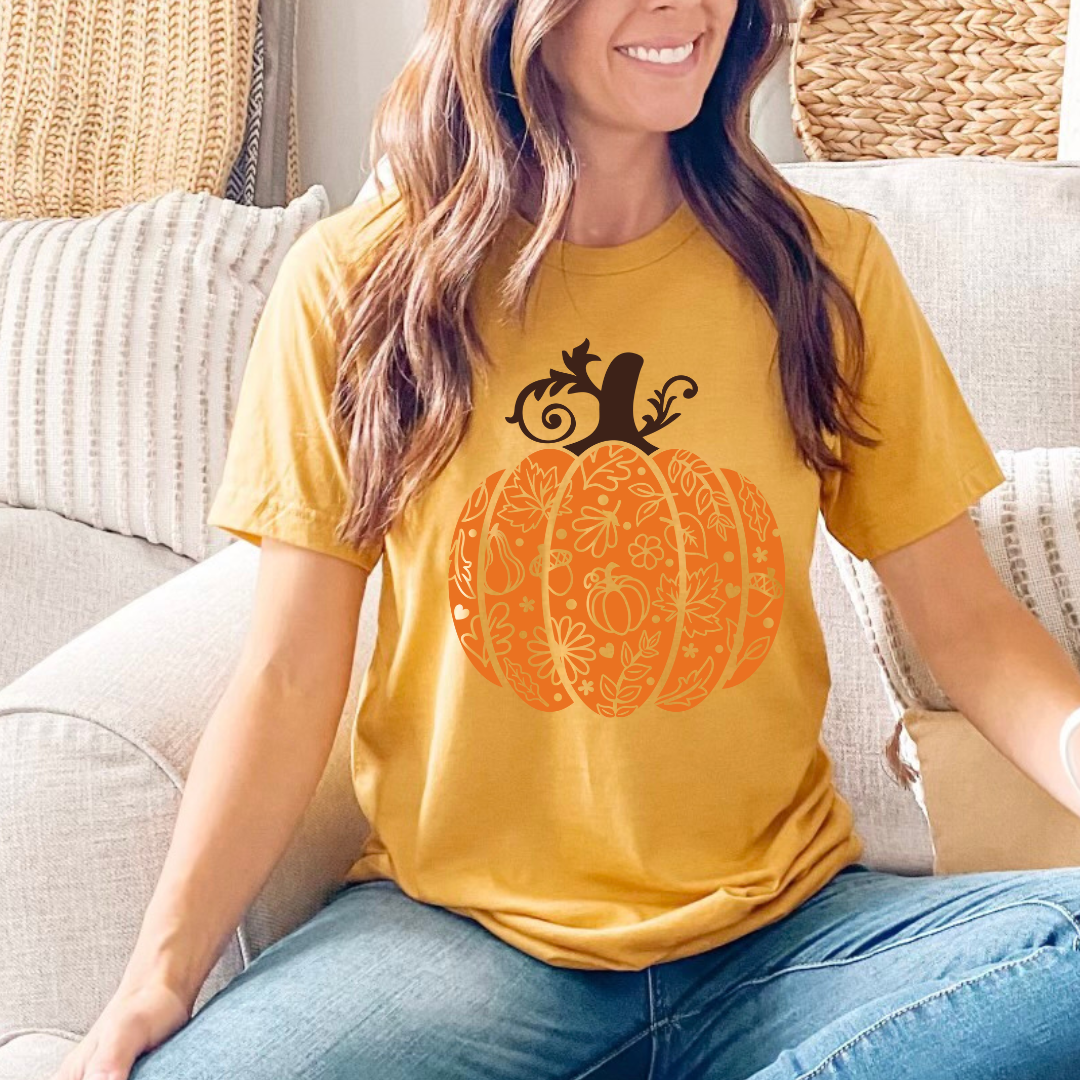 Fall Cutout Pumpkin Tee