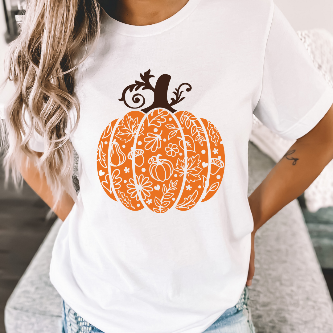 Fall Cutout Pumpkin Tee