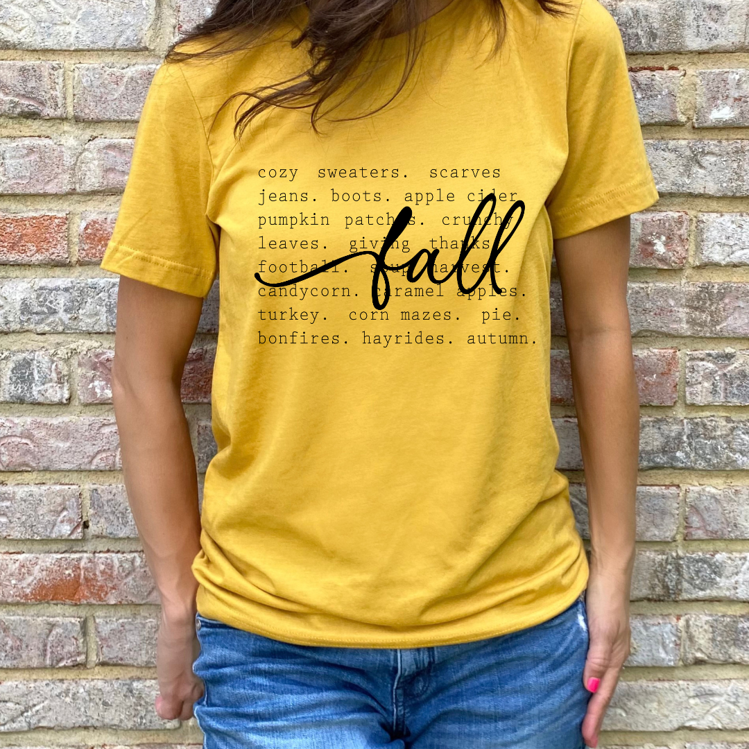 Fall Words Tee