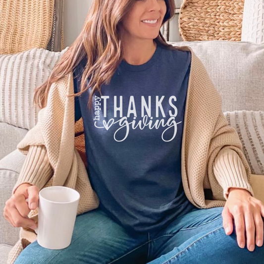 Happy Thanksgiving Heart Tee