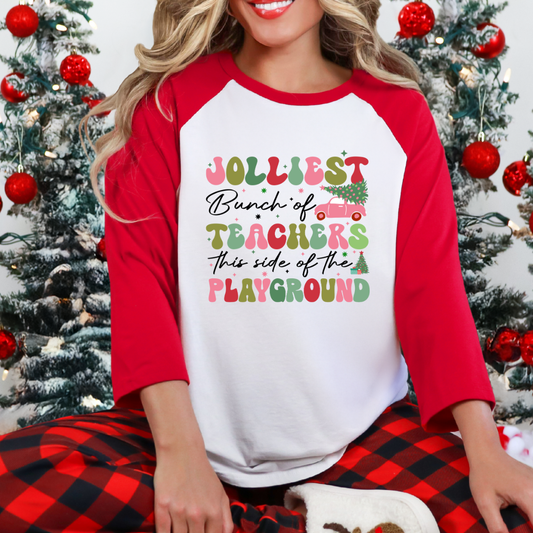 Jolliest Teachers Baseball Tee