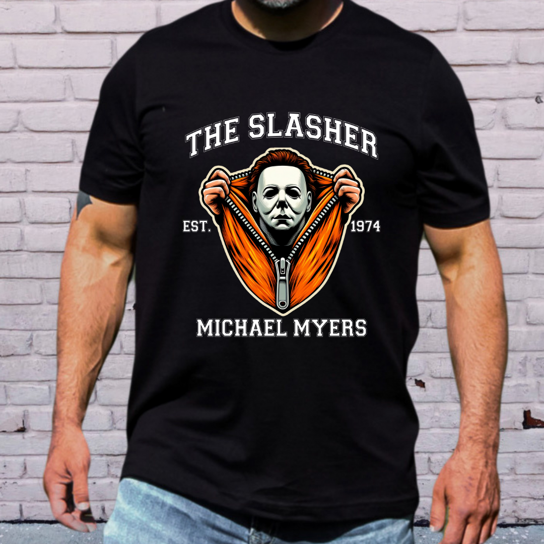 Horror Movie Character Tee Black