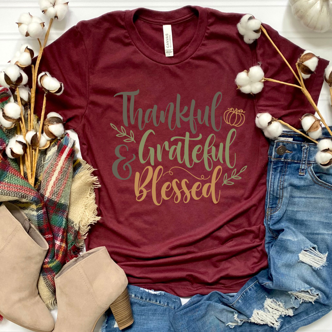 Thankful Grateful Blessed Tee