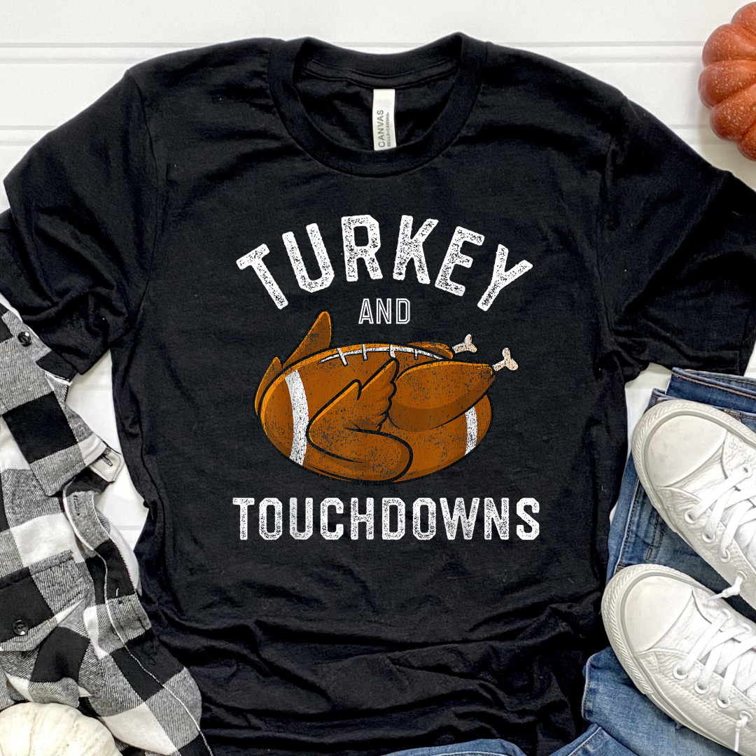 Turkey and Touchdowns Tee